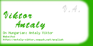 viktor antaly business card